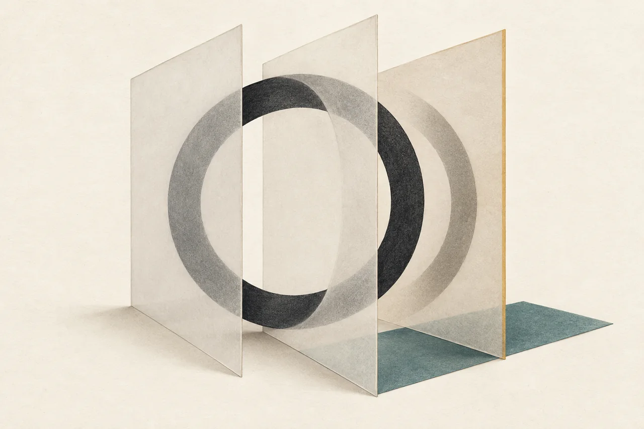 Original conceptual illustration of different perspectives